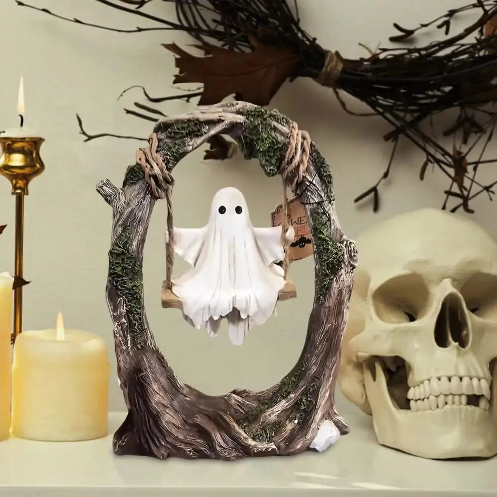Halloween Swing Ghost Ornament – Spooky Collectible Decor