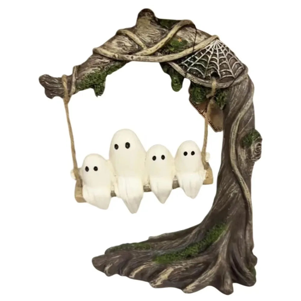 Halloween Swing Ghost Ornament – Spooky Collectible Decor