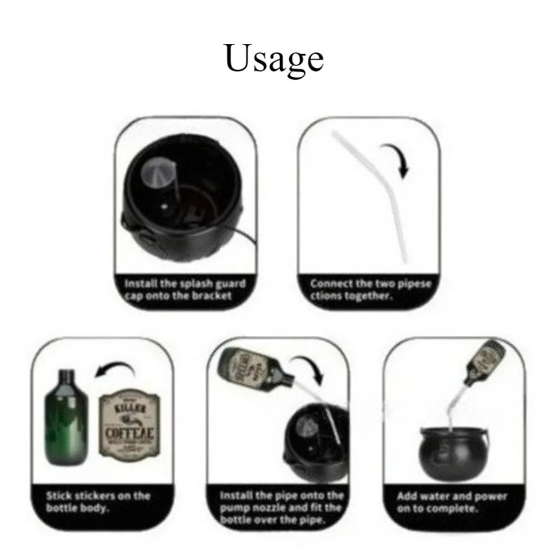 Halloween Witch Bowl & Magic Bottle Diffuser – Scary Party Props