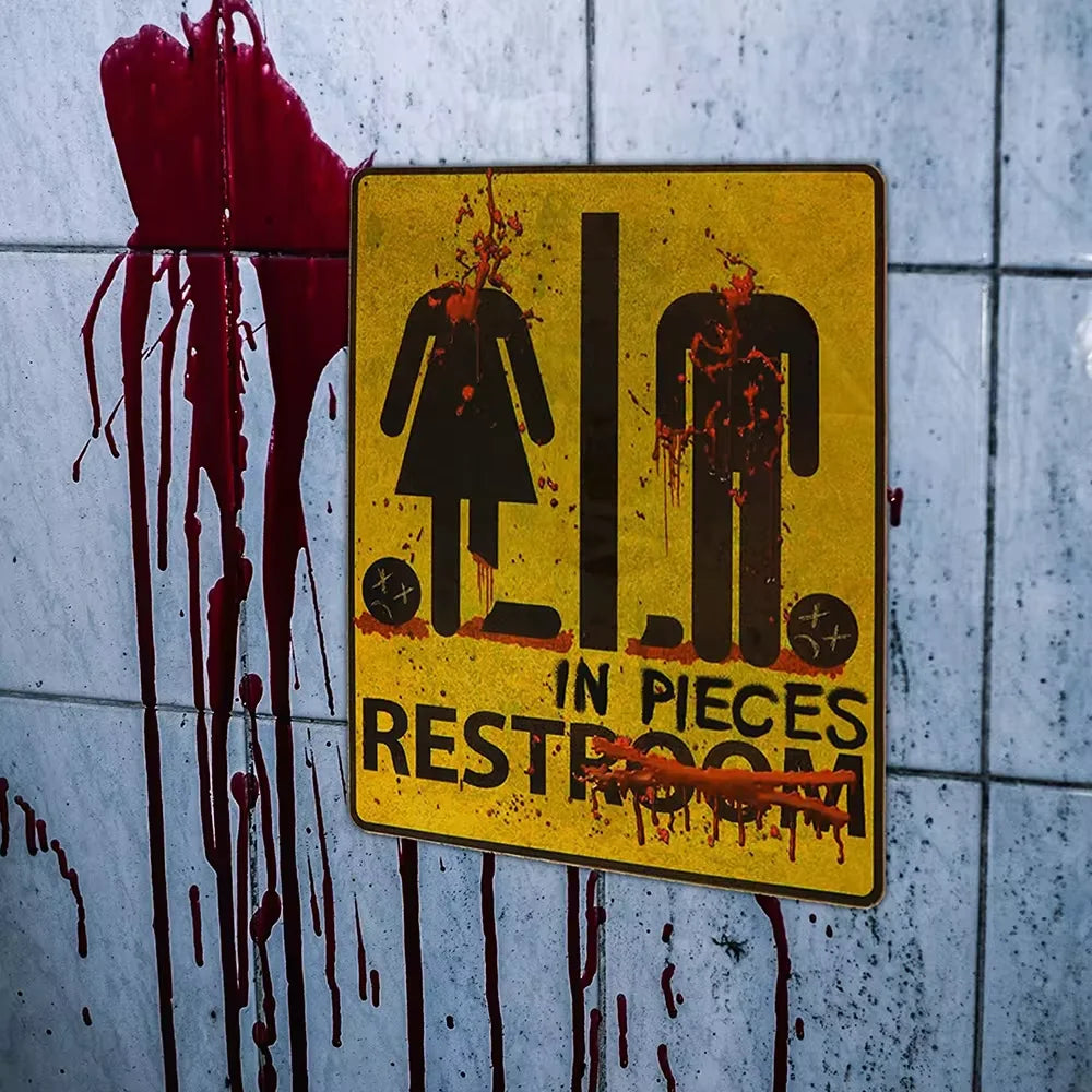 Bloody Horror Bathroom Stickers – Halloween Scary Decor