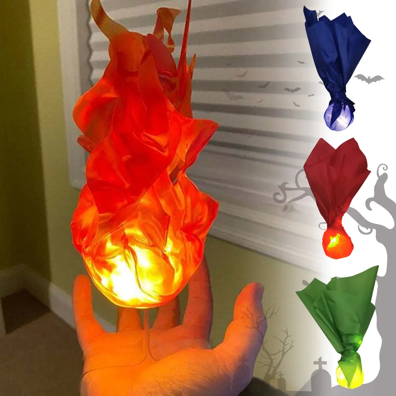 Halloween Floating Fireball Lamp – Artificial Flame Party Light