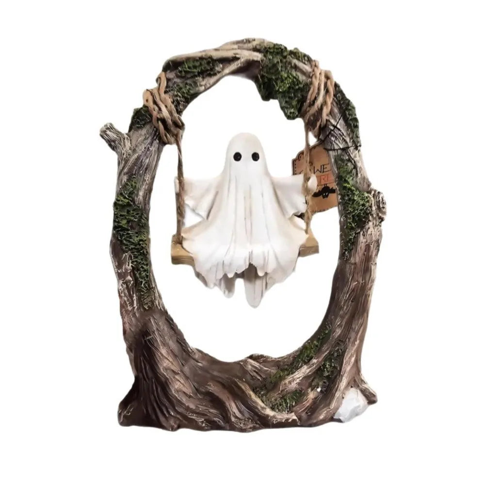 Halloween Swing Ghost Ornament – Spooky Collectible Decor