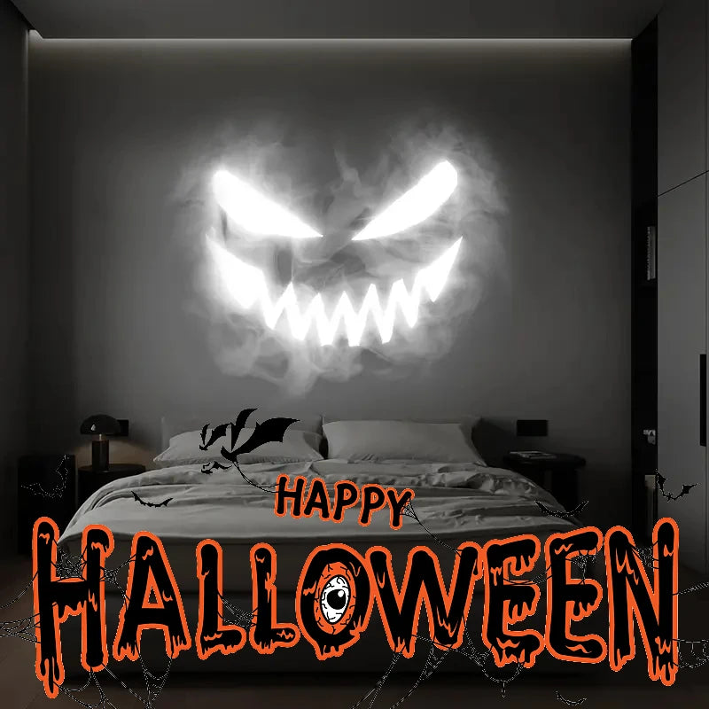 Halloween USB Skull Projector Light – Rotating Ghost LED Lamp