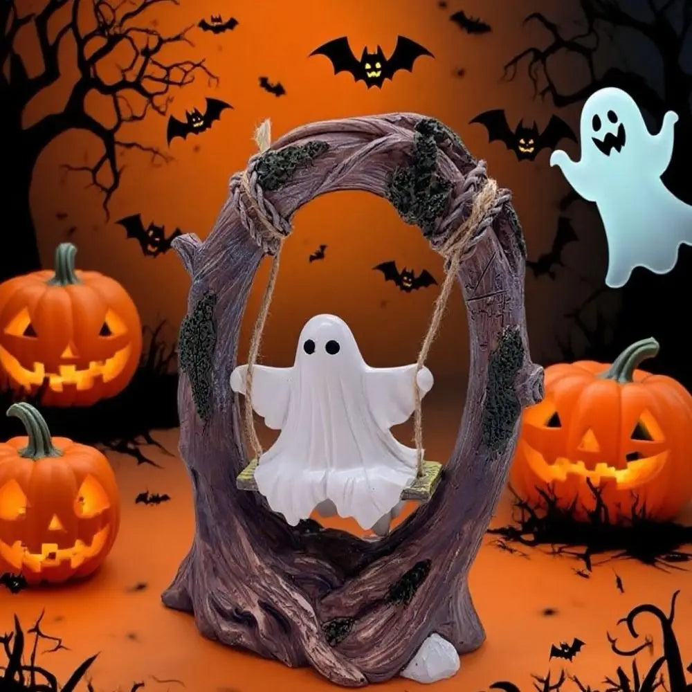 Halloween Swing Ghost Ornament – Spooky Collectible Decor