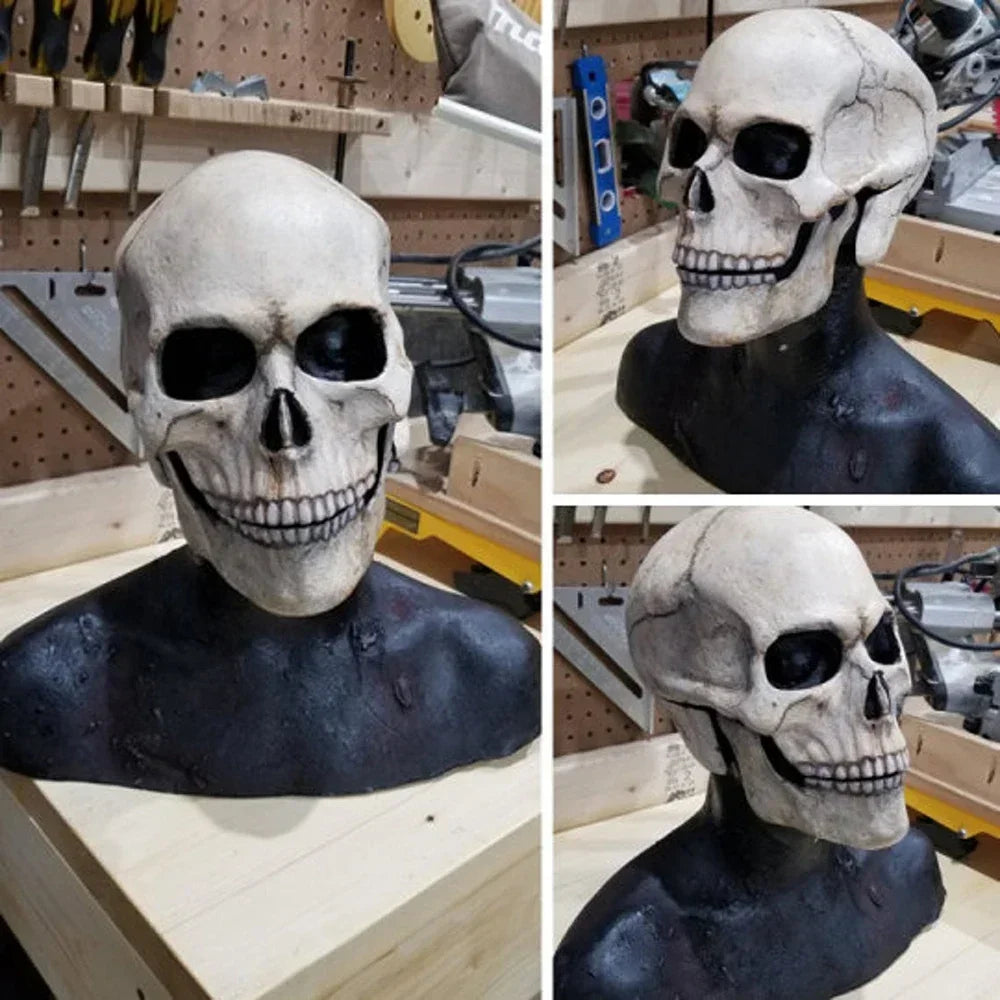 Halloween Latex Skull Mask – Full Head Horror Costume