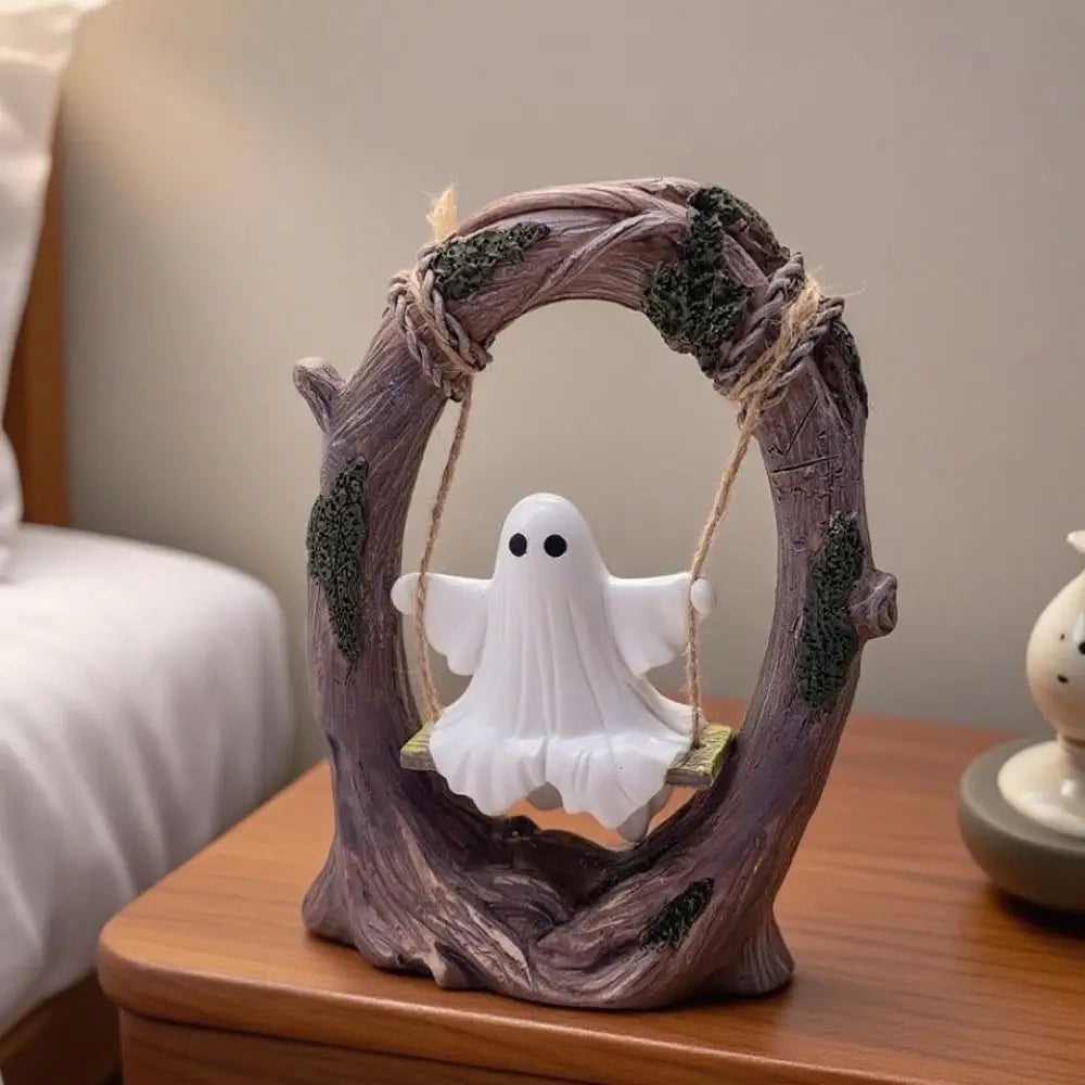 Halloween Swing Ghost Ornament – Spooky Collectible Decor