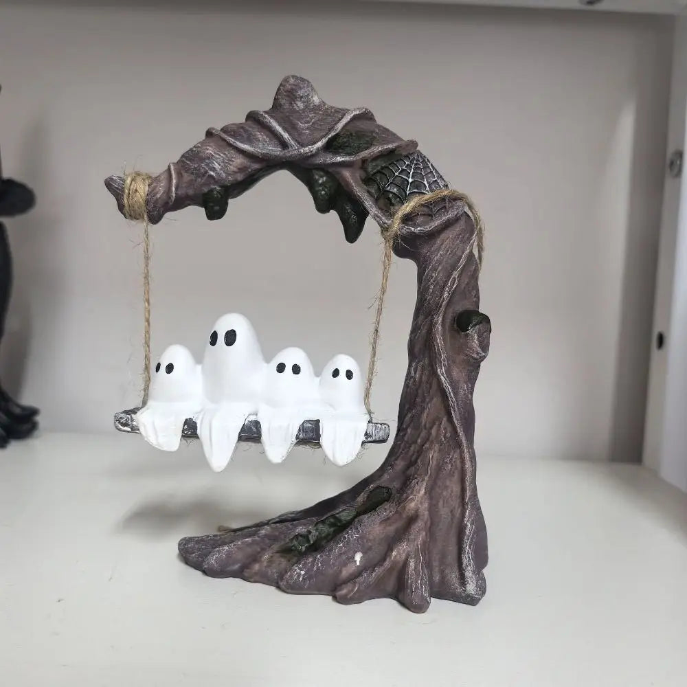 Halloween Swing Ghost Ornament – Spooky Collectible Decor