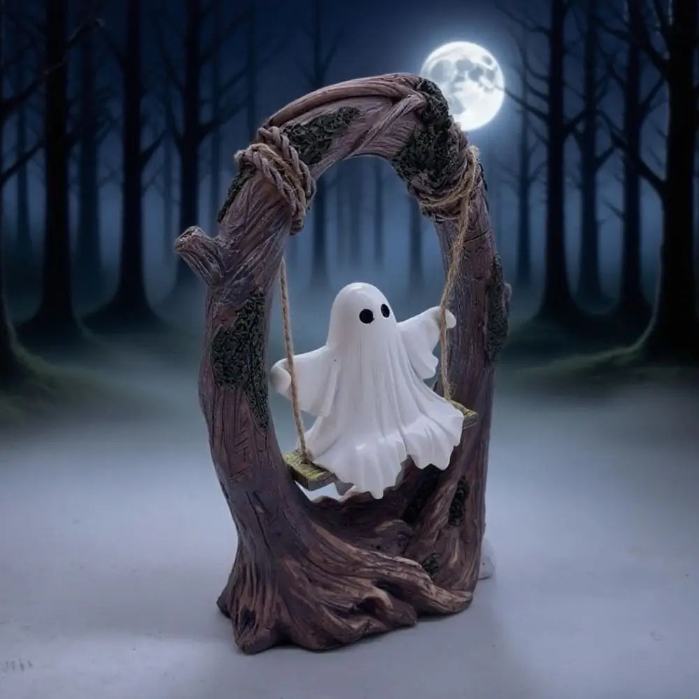 Halloween Swing Ghost Ornament – Spooky Collectible Decor
