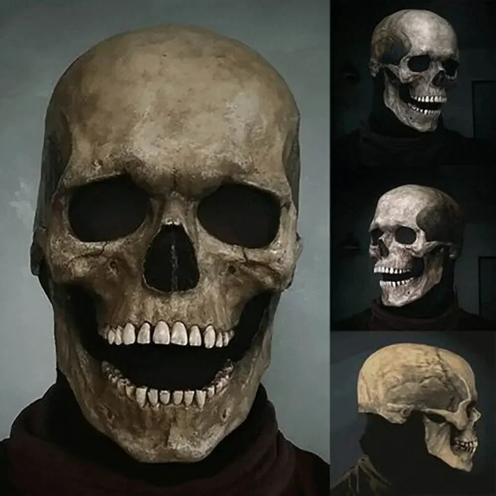 Halloween Latex Skull Mask – Full Head Horror Costume