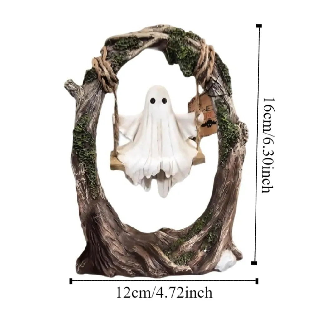 Halloween Swing Ghost Ornament – Spooky Collectible Decor
