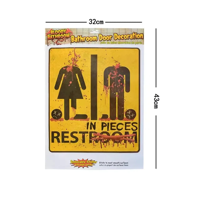 Bloody Horror Bathroom Stickers – Halloween Scary Decor