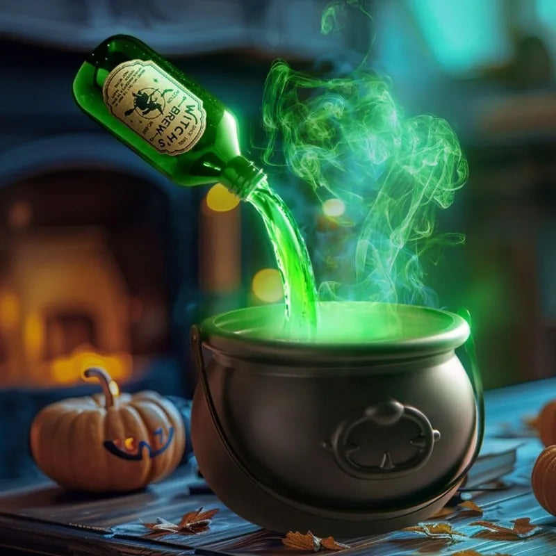 Halloween Witch Bowl & Magic Bottle Diffuser – Scary Party Props