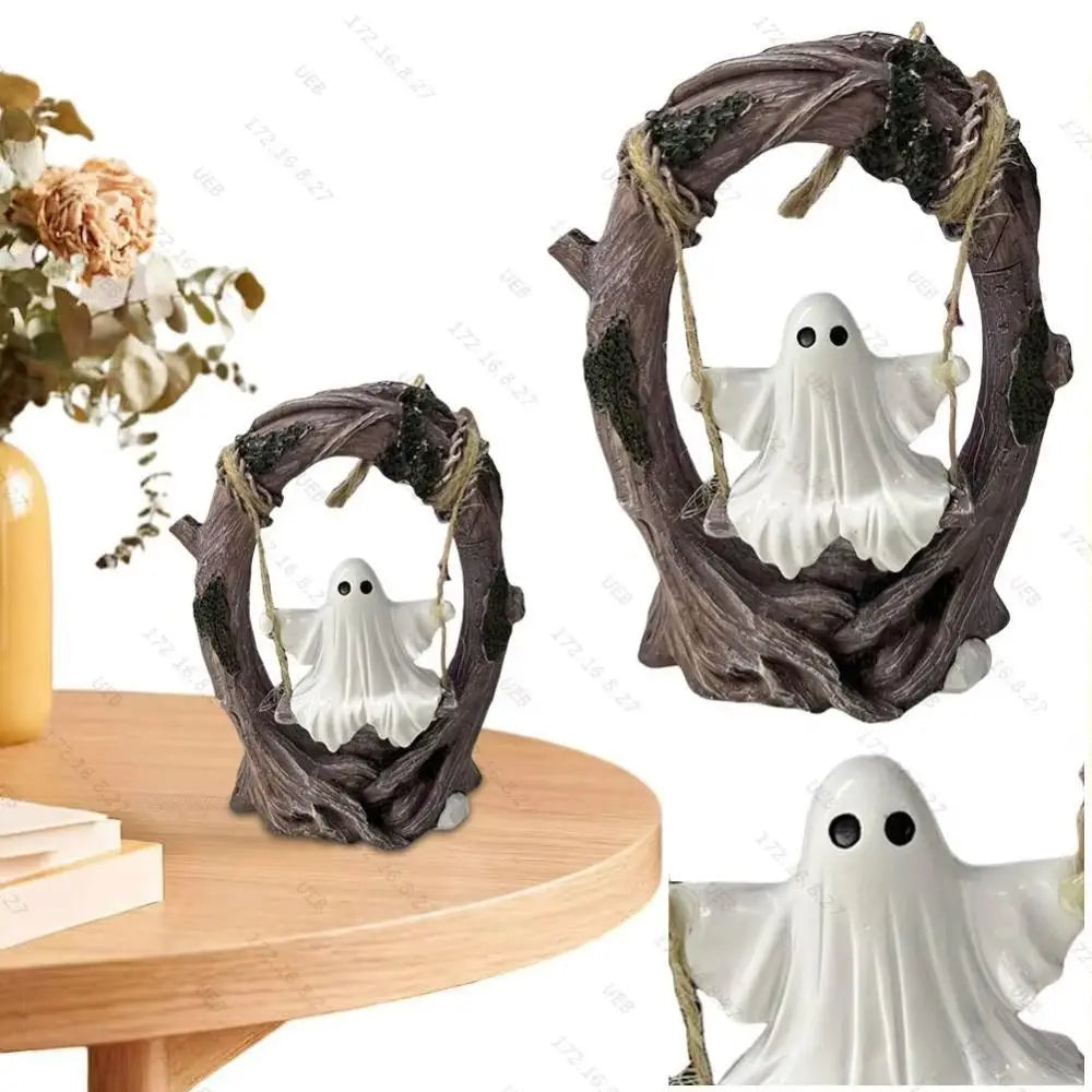 Halloween Swing Ghost Ornament – Spooky Collectible Decor